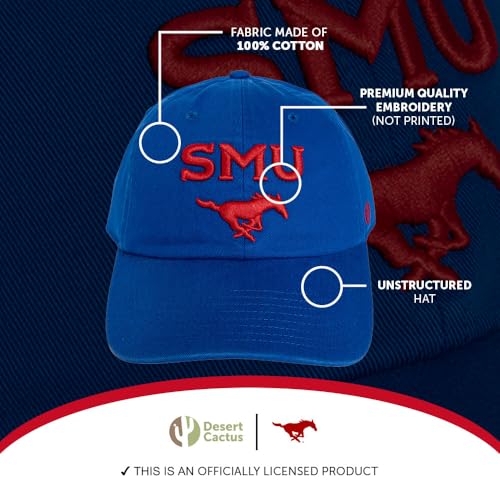 Gorra bordada ajustable Southern Methodist University miniatura 4