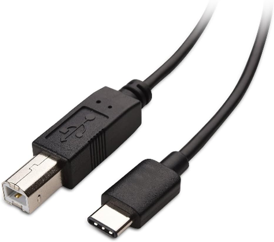 Hentek 3.1 USB Type C (USB-C) To Type B USB 2.0 Male 1Pack 3ft/1m Reversible Design Hi-speed Micro Data Cable For Printer Scanner Macbook And Other Type-C Supported Devices (Type-C/BM) (Black)