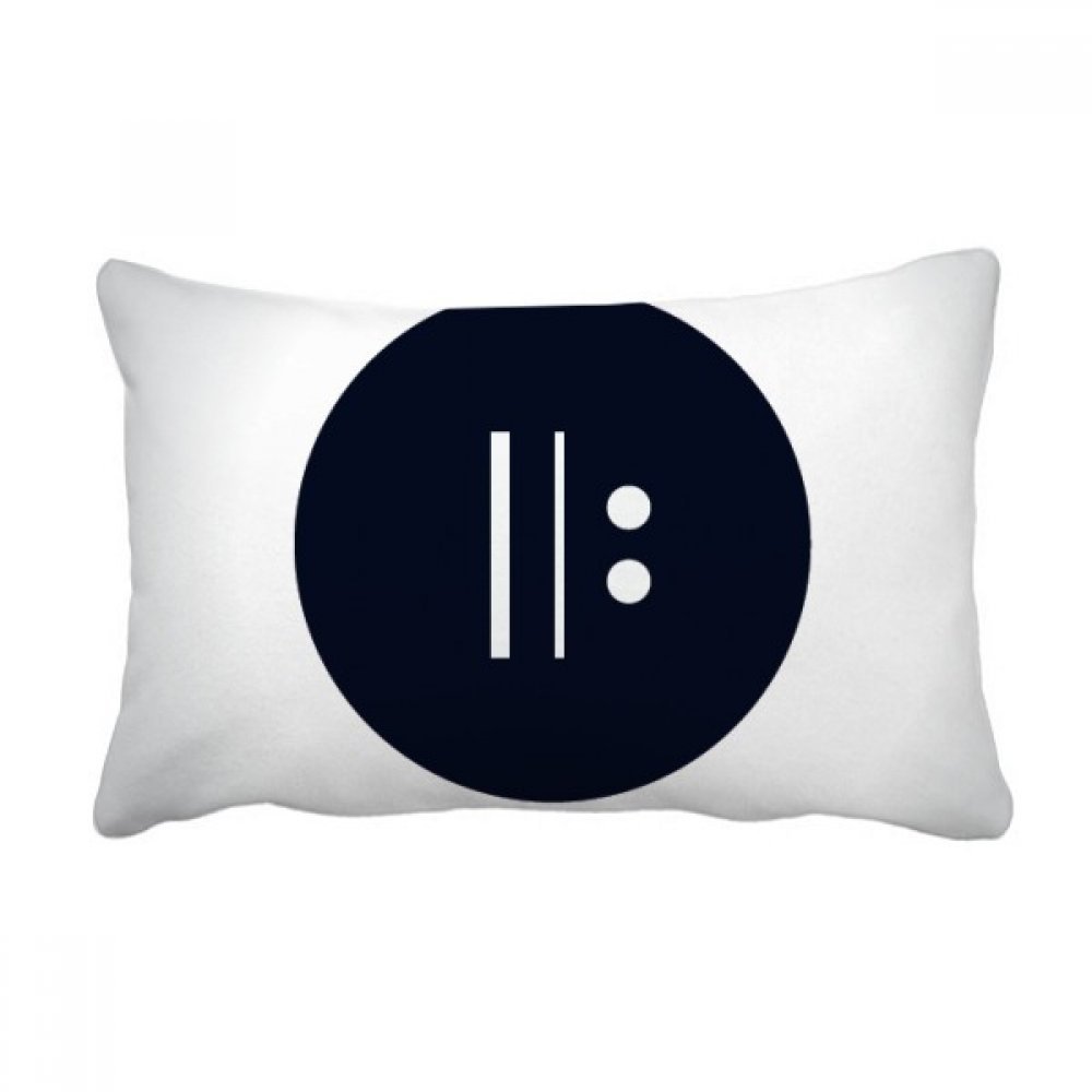 Coussin lombaire noir et blanc 40x60 cm pour canapé de salon