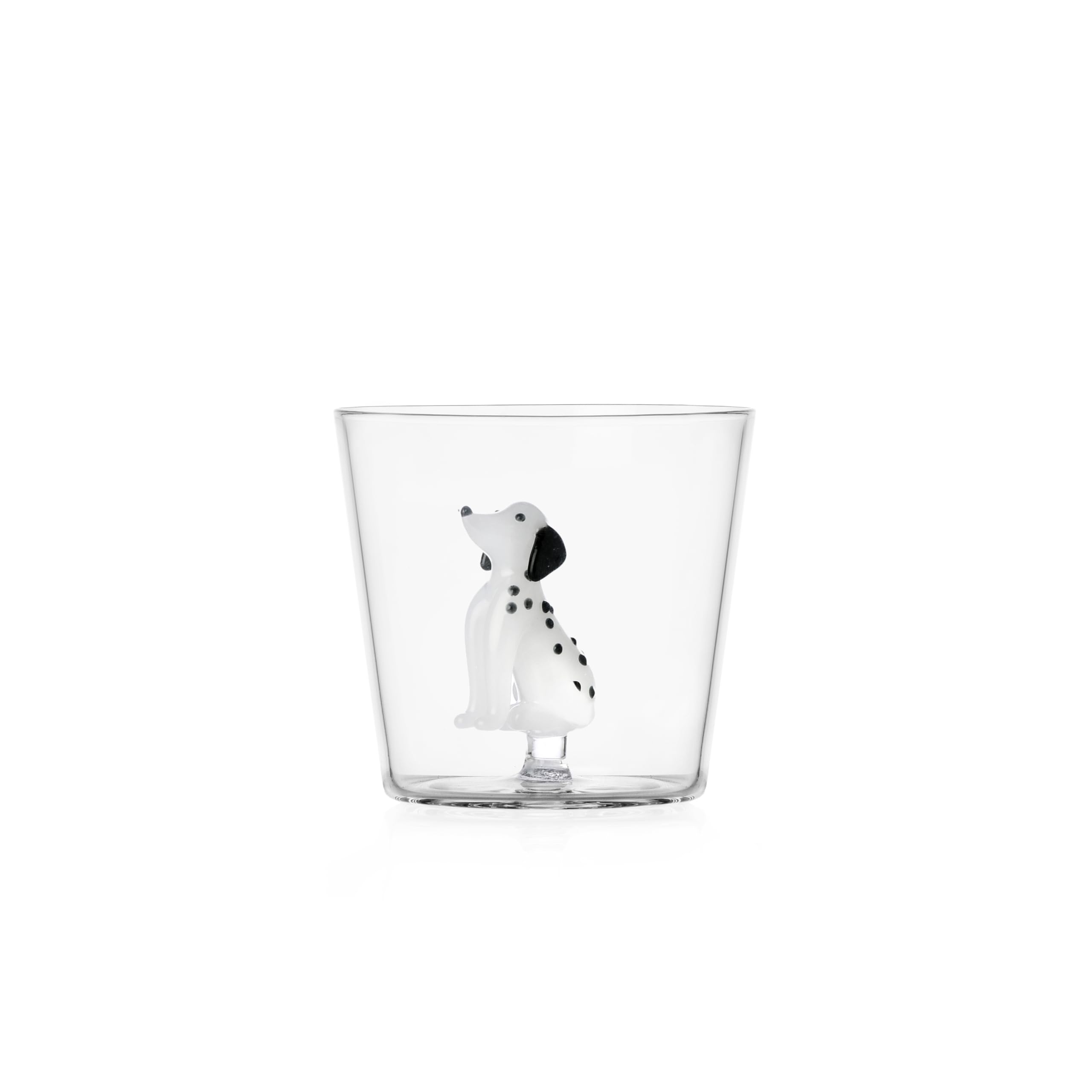 Ichendorf Milano Dalmatian Tumbler, Dogs Collection, 30 cl, Borosilicate Glass, Handmade
