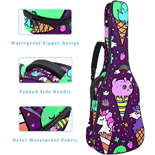 Housse de guitare en tissu Oxford imperméable avec bandoulière réglable Motif licorne Crème glacée - Les Beatles, Paul McCartney, John Lennon, RIngo Starr, George Harrison Housse de guitare en tissu Oxford imperméable avec bandoulière réglable Motif licorne Crème glacée – Image 5