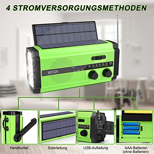 Kurbelradio Milfech Solar Radio für Notfälle und Outdoor-Aktivitäten