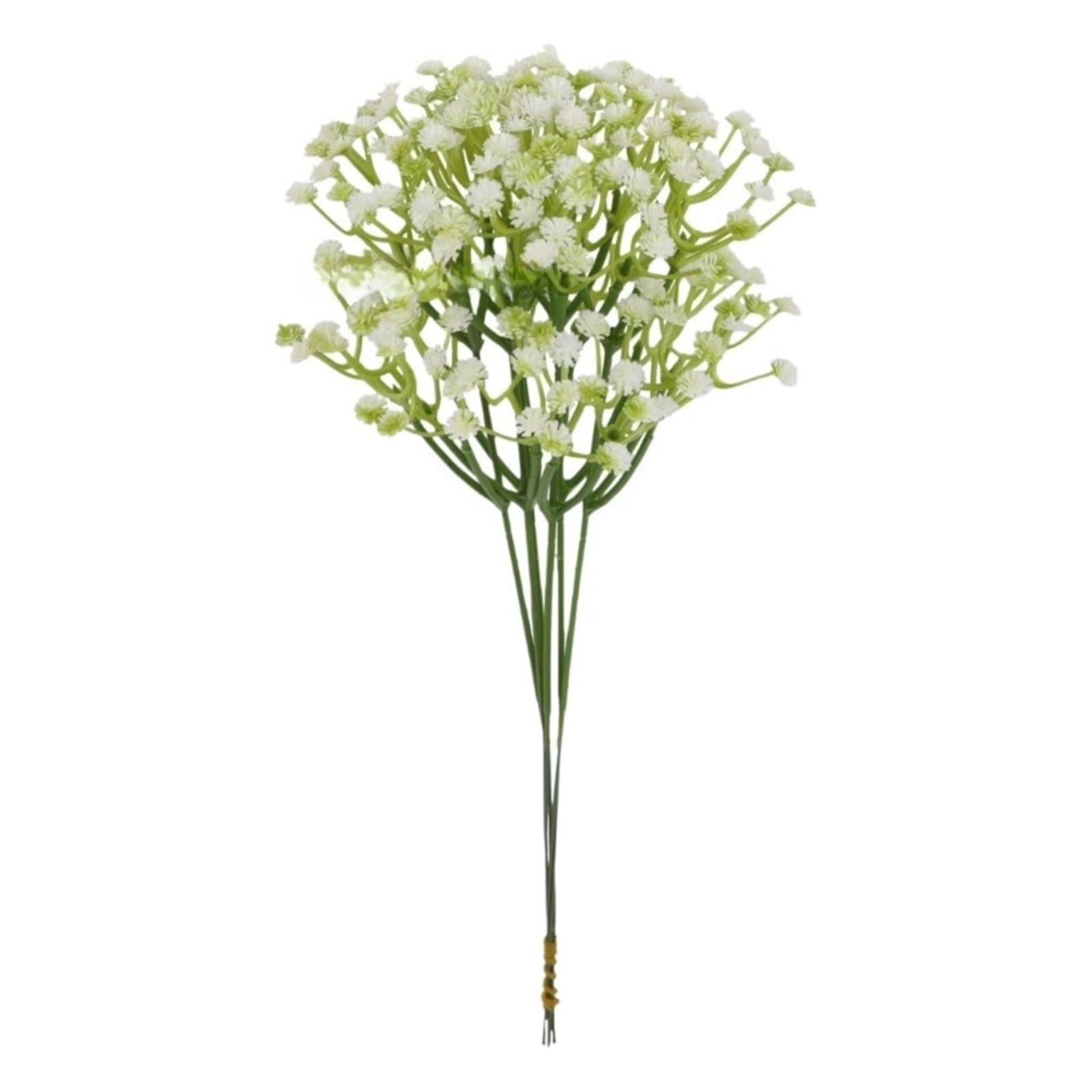 Dcrxz Artificial Flowers 50Pcs Real Touch Artificial Baby Breath Flowers 29cm Length DIY Floral Fake Gypsophila Bouquet Decoration Realistic(Green White)
