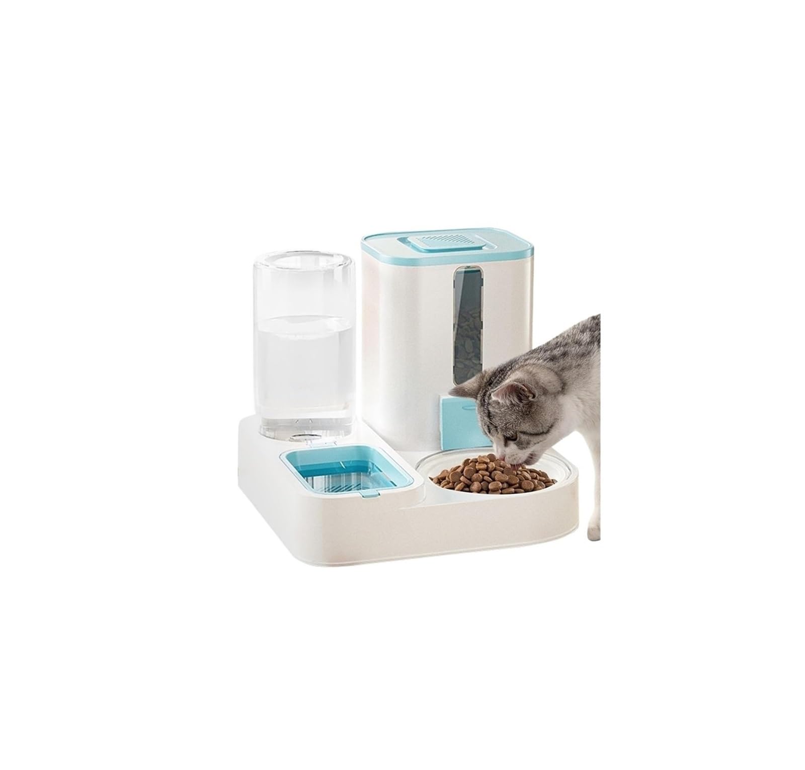 FGJsfhrDTU 1300ml Automatic Water Dispenser Pet Feeder, 2-in-1 Container