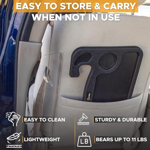 Image of EcoNour Steering Wheel Desk Tray Compatible for Toyota Corolla 2020-2026 | Car Laptop Mount Tray with Pen Holder | Food & Drink Holder | Multipurpose Travel Car Accessories