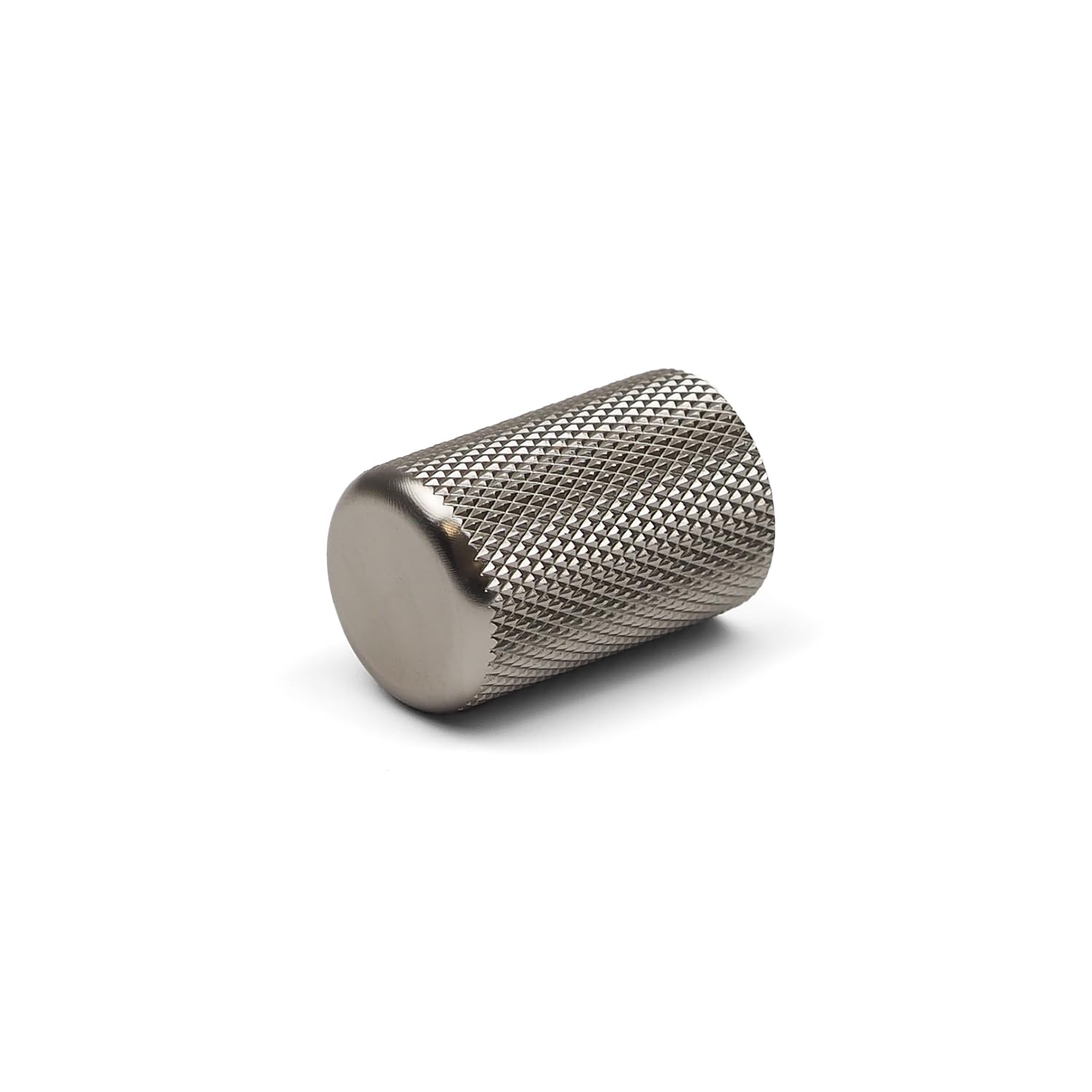 Handle & Home Brushed Nickel Nickel Knurled Cabinet Knob Small Textured Silver Cylinder Button Pull 18Mm Diameter Kitchen Cupboard Door Drawer Furniture Upcycle Handle