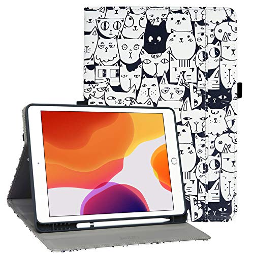 🛒 Flash Sale HAPPIERE iPad 9th 8th 7th Generation Case with Pencil Holder, iPad 10.2 Case 2021/2020/2019, Premium PU Leather iPad Cover, Auto Wake/Sleep, Multiple Viewing Angles Shockproof Protective Folio Cover