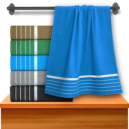 Kit 5 Toalhas De Banho - Gigante - Banhão 80 X 150 - Soft Max (Masculina)