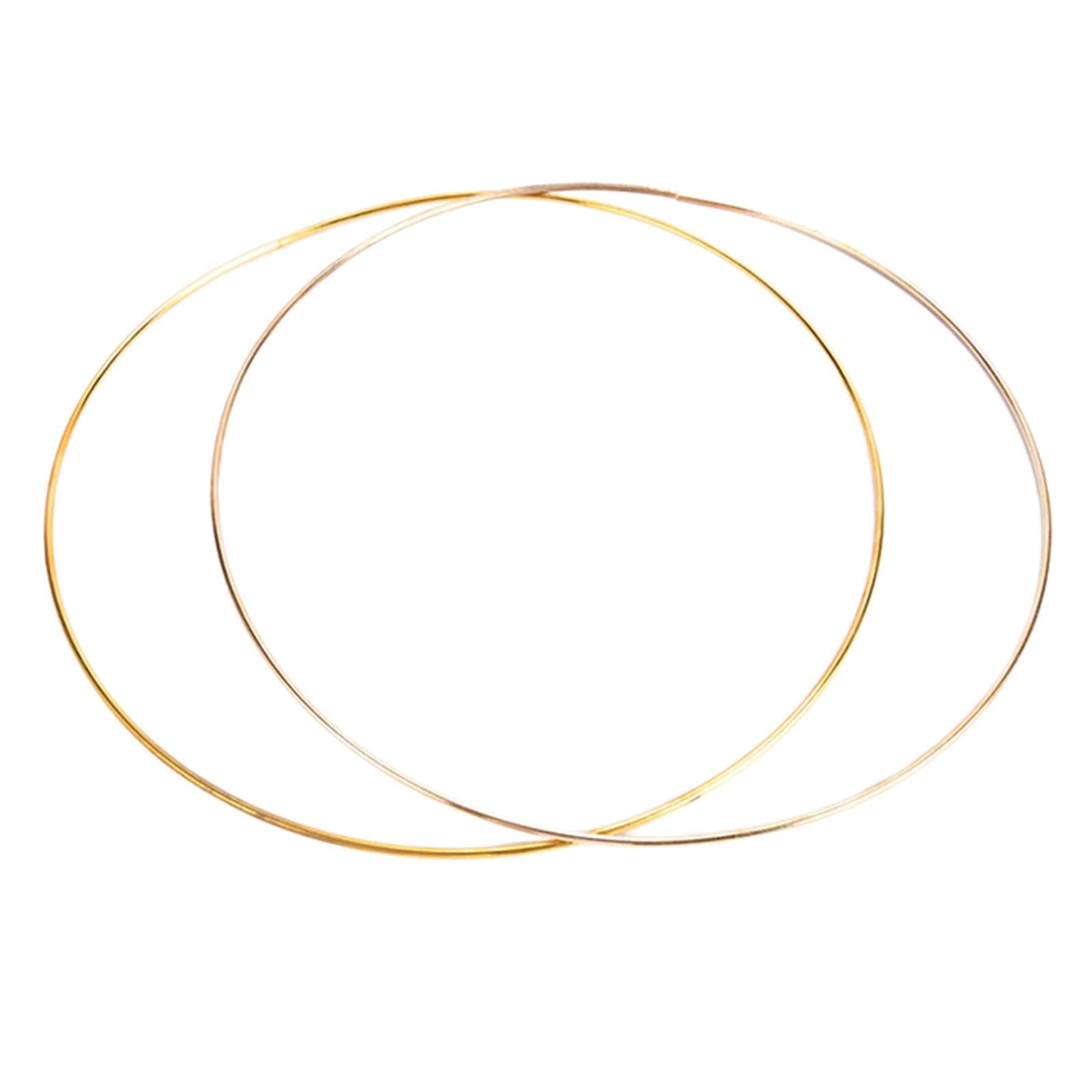 2Pcs Metal Floral Hoop Metal Hoop Wreath Frame for DIY Wedding Wreath Decor 4Mmx45Cm-image-25