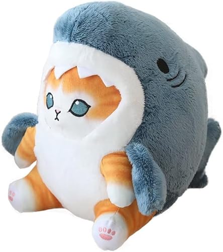 Miniatura 1 de Whale Shark - Muñeco de peluche de gato bebé, tiburón de peluche, 7.8 pulgadas, suave, para Navidad y cumpleaños para niñas, niños, novia (gato