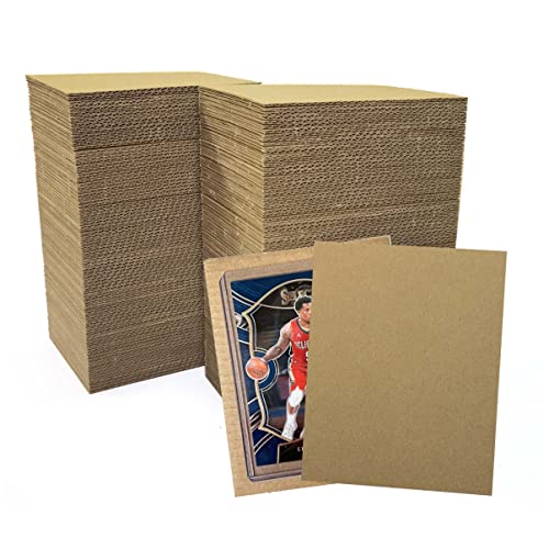 Image of 200 Packs Corrugated Cardboard Sheets, Premium 3.5x4.5 Kraft Cardboard Divider Inserts Bulk Flat for Sport Cards, Trading Cards Shipping Protectors, Mailing (3.5x4.5-200 Pack)
