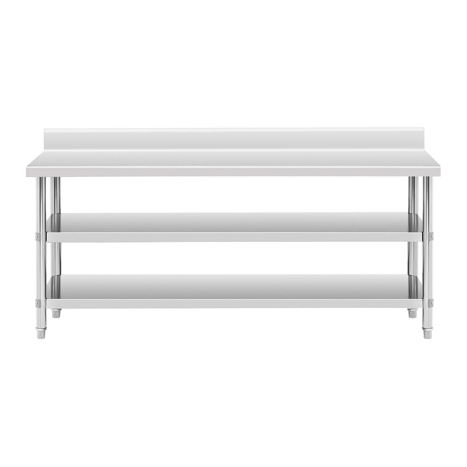 Tavolo Da Lavoro In Acciaio Inox - 120x60x85 Cm, Portata 140 Kg, Con Ripiano Inferiore