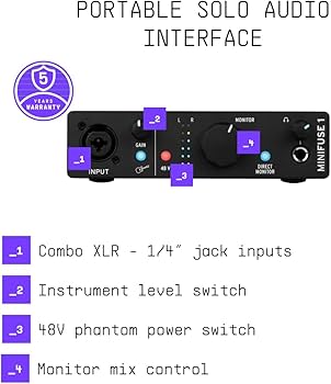 Amazon.com: Arturia MiniFuse 1 - Compact USB Audio Interface with