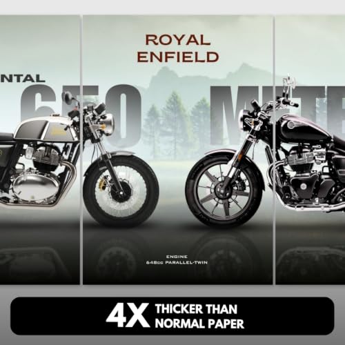 Image of RE Continental GT 650 Poster | Royal Bullet Poster Split Design Large Size (89 x 42 cm) GT 650 Mr Clean Wall Decor | Bike Posters for Wall, Gift for Boys Frames Bedroom, Hostel, Study Room (B 049)