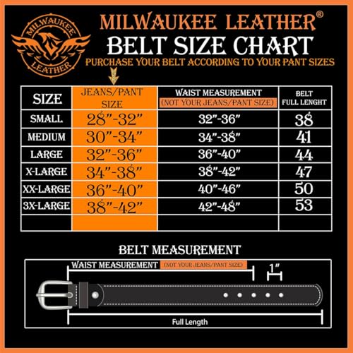 Milwaukee Leather MP7102 Men's Black Skull Heads Genuine Leather Belt for Biker with Buckle - 1.5 inches Wide3