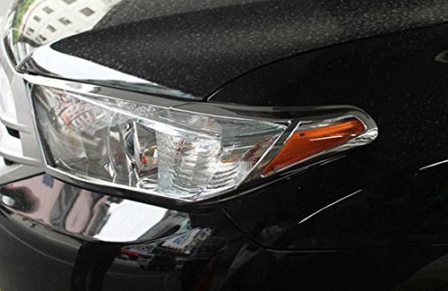 Kadore Auto Front Head Light Lamp Frame Cover Trim for Toyota Highlander 2012 2013 Hatchback 5Doors ABS Chrome 2PCS/Set