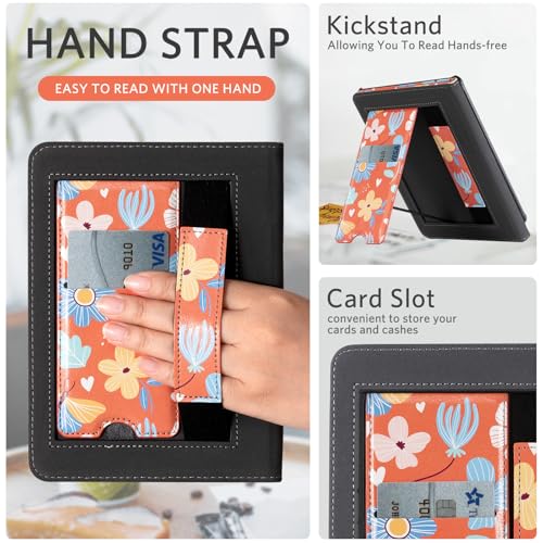 Image of CoBak Stand Case for 7 inch Kindle Paperwhite 12th Gen 2024 and Kindle Colorsoft with Hand Strap - Compatible with iPhone MagSafe, for Samsung /Belkin /Anker Wireless Charging Pads, Durable, Auto Sleep Wake