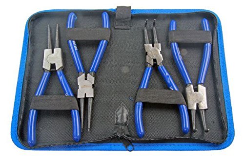 Juego de alicates de anillas US PRO B2064, kit de 4 unidades de 17,8 cm color negro