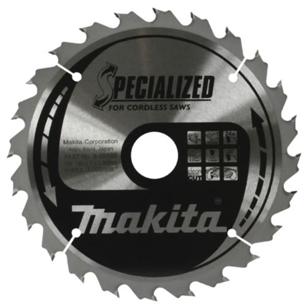Makita Specialised B-09167 Circular Saw Blade 165mm x 20 24 Teeth