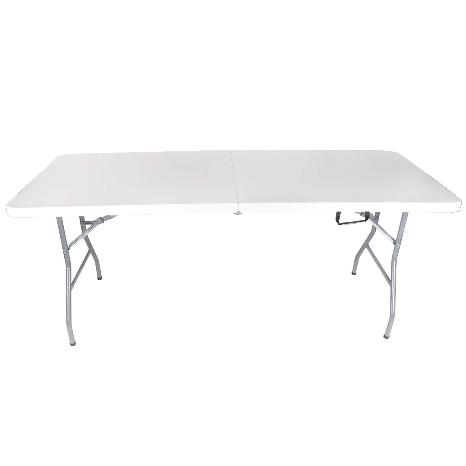 Modern-depo Folding Table Portable 6 Foot Outdoor Camping Dining Table White