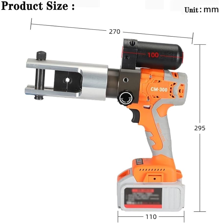 Amazon.co.jp: 12トン 11ダイス油圧圧着機、16-300 mm2油圧圧着