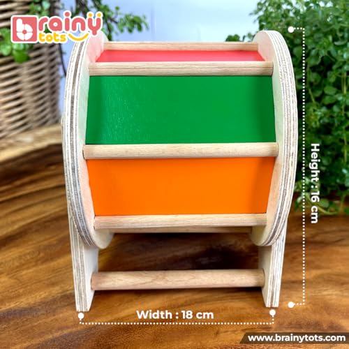 Image of Rainbow Spinning Wheel for Crawling | Educational Montessori Toy for Babies | Develops Gross Motor Skills & Color Recognition | Encourages Self-Awareness | for 3 to 12 Months Babies