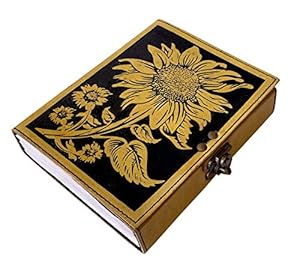Shaista Handicraft Sonnenblumen Leder Notizbuch SH25636786