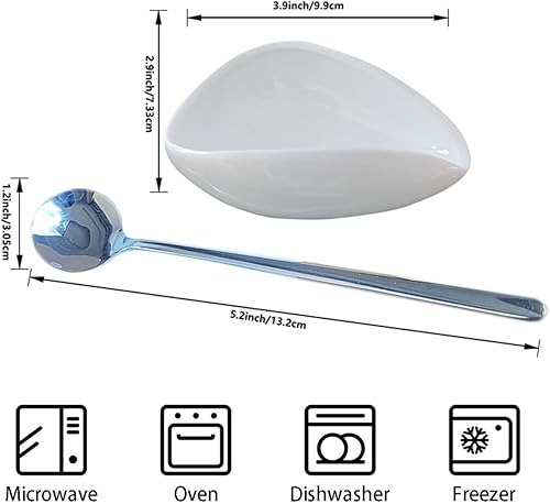 Miniatura 4 de Soporte para cuchara y cuchara de café, soporte de cuchara de café de cerámica, soporte para cuchara pequeña para agitadores de café, cucharadita,