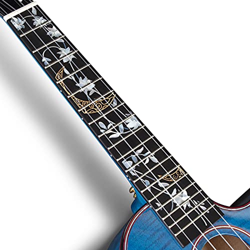 Enya Ukulélé électrique EUT-Flower EQ 66 cm 5A Corps en érable massif rayé avec micro A2U, incrusté de perles blanches… - Les Beatles, Paul McCartney, John Lennon, RIngo Starr, George Harrison Enya Ukulélé électrique EUT-Flower EQ 66 cm 5A Corps en érable massif rayé avec micro A2U, incrusté de perles blanches… – Image 4