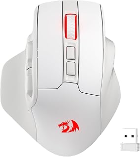 Redragon M806 Wireless Gaming Mouse, 7 Programmable Buttons Wired RGB Gamer Mouse w/ 3-Mode Connection, BT & 2.4G Wireless, Ergonomic Natural Grip Build, Software Supports & Backlit