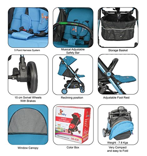 Image of Sunbaby Elite Stroller (Blue)