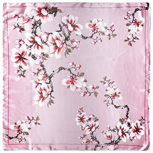 Image of Women's 35 inch Satin Square Silk Like Hair Scarves and Wraps Headscarf for Sleeping | Silk Feel Neckerchief, Hair Scarf, Fashion Bandana, Headscarf, Headband, Hair Wrap Sleeping, Daily Fashion Styling