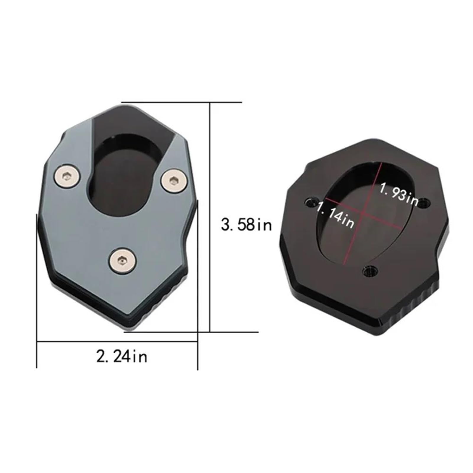 Piastra Di Supporto Laterale Per Cavalletto Moto Per KAWASAKI Per VERSYS 300 1000 Per X300 X250(Black)