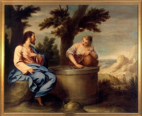 Affiche impression sur toile Le Christ et le Samaritain Alonso Cano pour salon 60x90cm