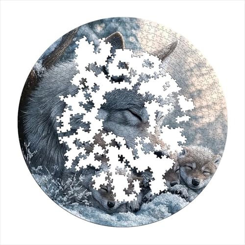 Puzzle de lobos grises de 1000 piezas para tardes de desconexión y relax en el hogar 4