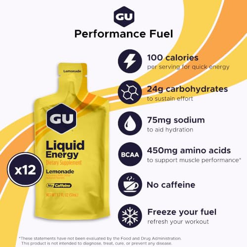 Image of GU Energy, Liquid Energy, Lemonade - 12 Count
