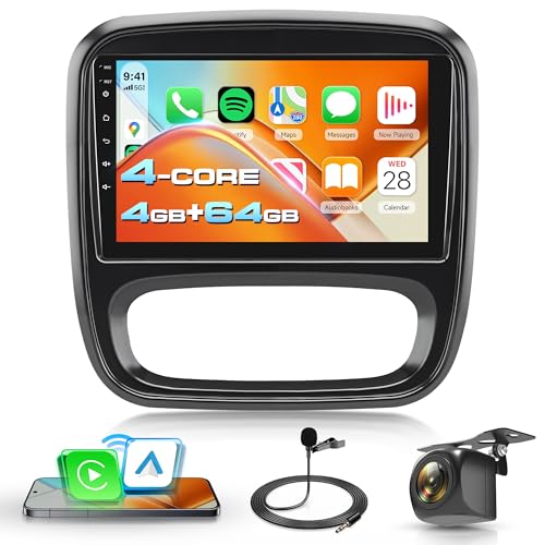 Autoradio Android pour Renault Trafic avec GPS 4G 64G et CarPlay sans fil pour Opel Vivaro