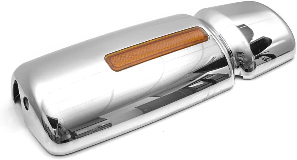 Chrome Door Mirror Cover for International Prostar Workstar Mirror Cover with Turn Signal Light Driver Left & Passenger Right Side A Pair