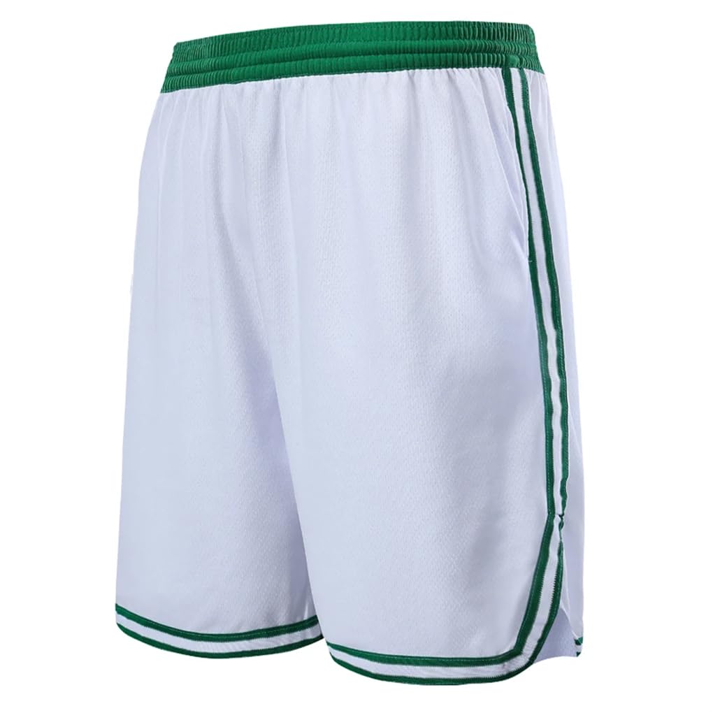 REHJJDFD Men Basketball Shorts Solid Breathable Jogging Running Sports Training Shorts Sport Causal Short White 4XL