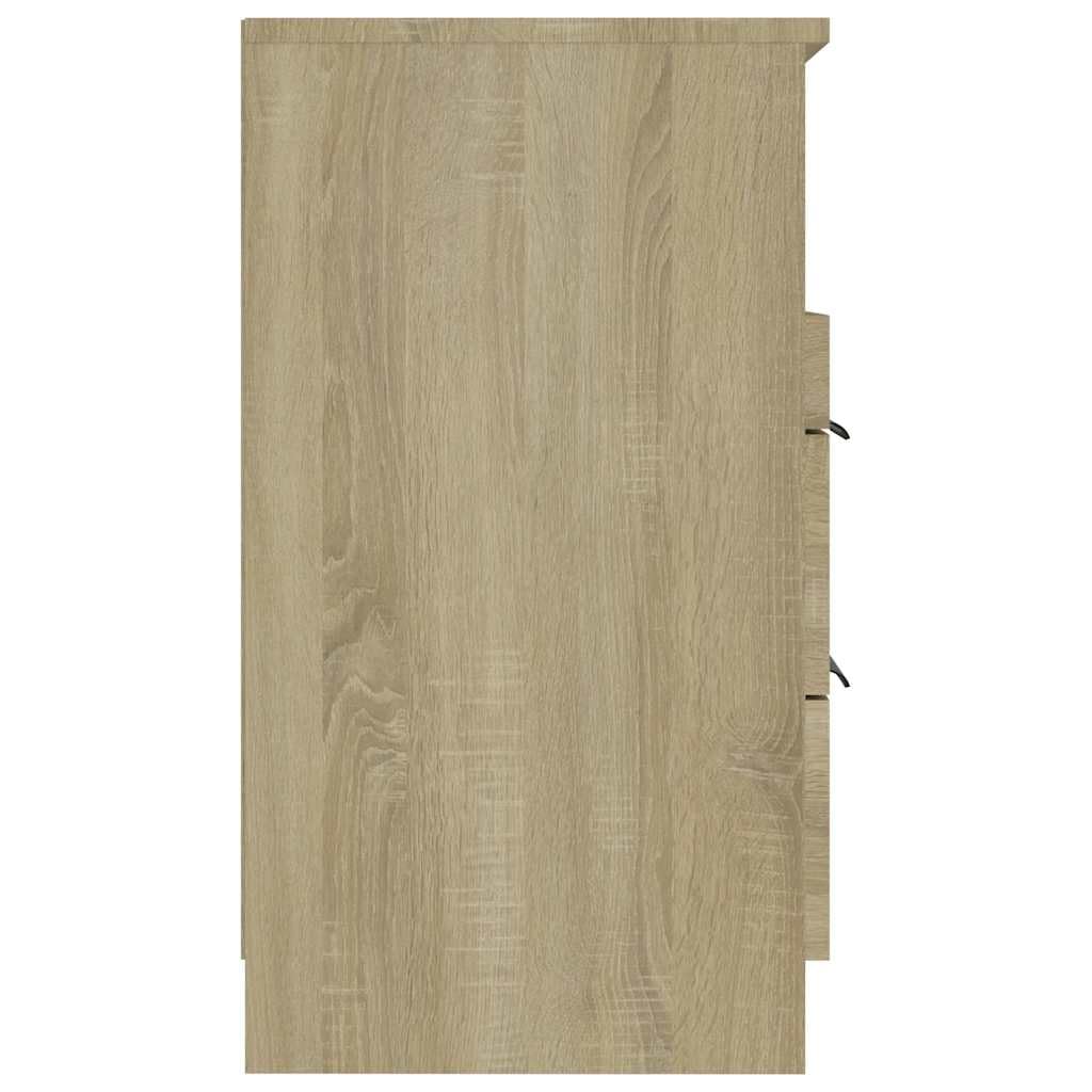 Zeitloser Nachttisch mit 2 Schubladen und Fach | Hochwertiger Holzwerkstoff mit feuchtigkeitsbeständiger Oberfläche | Stabiles Design für Schlafzimmer und Wohnbereich