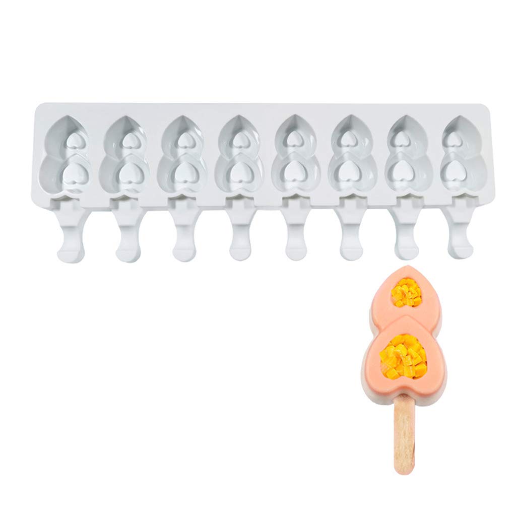 Moldes para helado, Molde de silicona con forma corazón for paletas helado