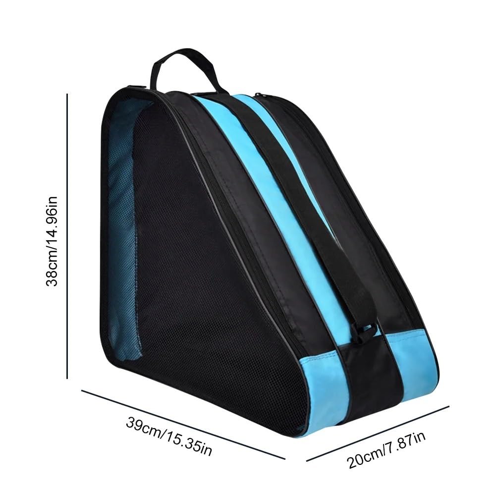 Borsa per Sci Tracolla da sci Borsa per pattini a rotelle Borsa a tracolla regolabile per scarponi da sci Borsa a tracolla per pattinaggio su ghiaccio in tessuto Oxford per gli sport da sci(Blue)