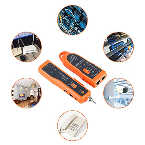 ATian RJ11 RJ45 Cat5 Cat6 Telephone Wire Tracker Tracer Toner Ethernet LAN Network Cable Tester Detector Line Finder - Thumbnail 3
