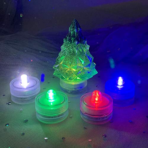 LANBEIDE 3D Resin Christmas Tree Mold, Silicone Resin Mold with 5Pcs LED Tea Lights for DIY Epoxy Resin Jewelry Crafts Christmas Ornaments Soap Mold