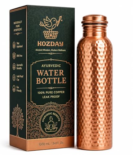 KOZDAY 1 Liter Copper Bottle