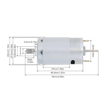 390 9 Teeth DC Electronic Starter 12V 22000RPM High Speed