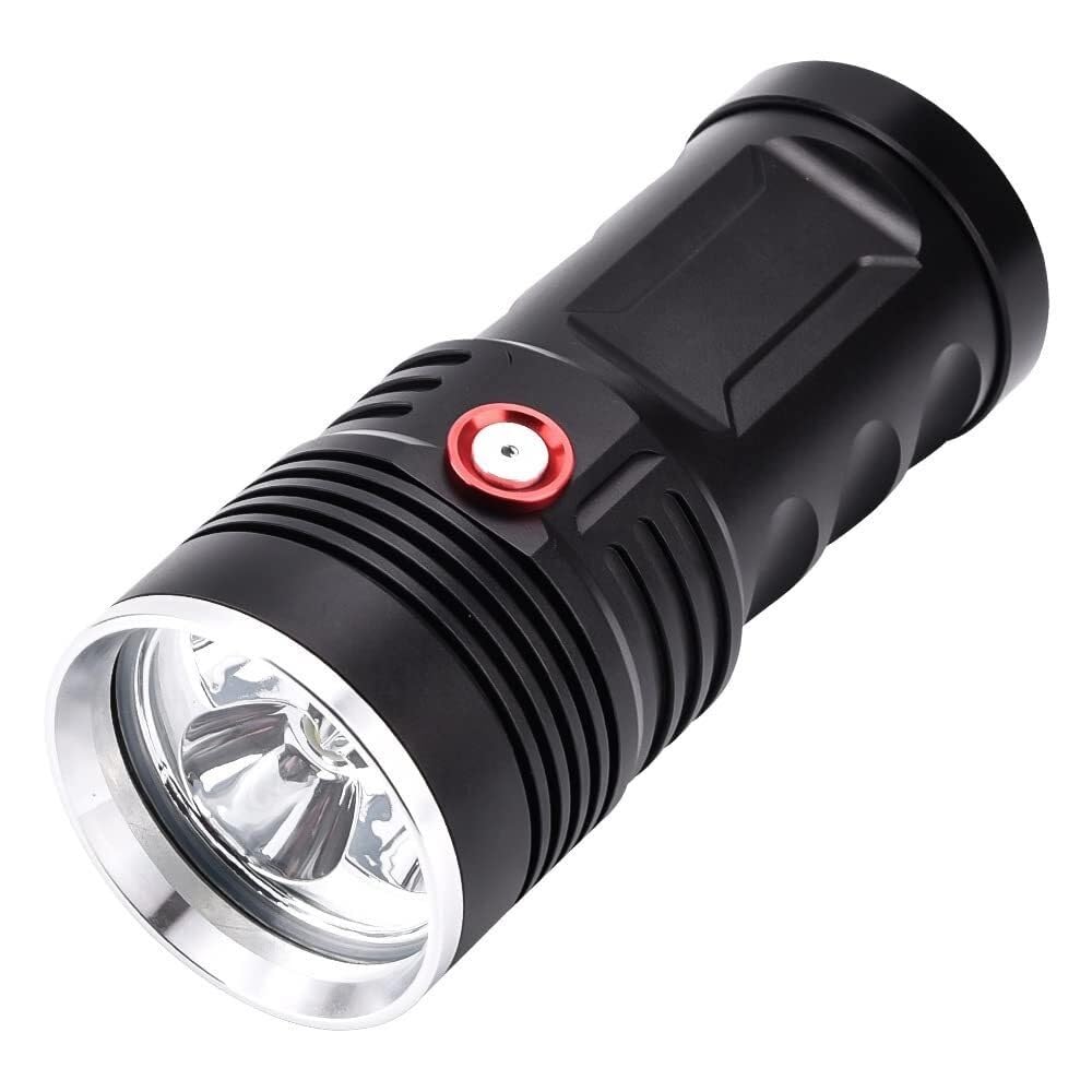 QFGVMXBWKZH Outdoor LED Strong Light Flashlight,High Lumens Tactical Flashlight Rechargeable,XH-P50 Highlight Wick,for Hiking, Camping, Emergency Waterproof Flashlight