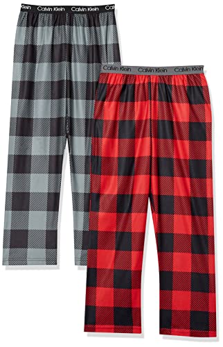 Calvin Klein Boy's Super Soft Brushed Micro Pant, 2 Pack Sleepwear