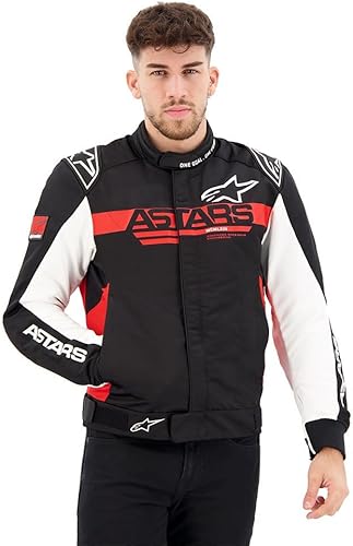 Alpinestars Chaqueta deportiva Monza, Negro, rojo brillante, blanco