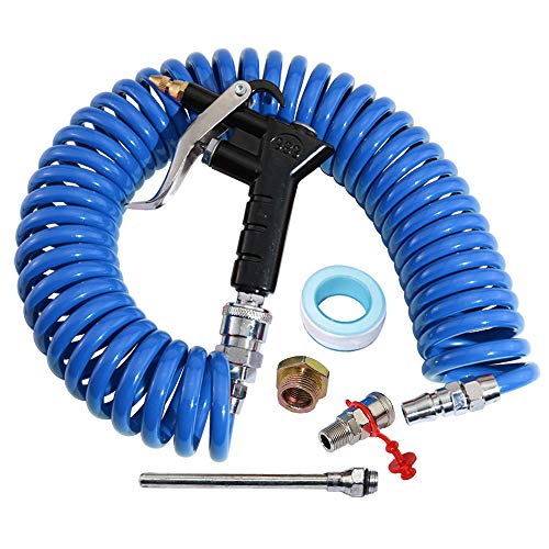 KOOTANS Blue Hose Air Duster Blow Gun Kit Splices into Air Tank, Heavy